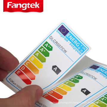 Waterproof customised refrigerator door sticker printing labels for energy efficiency